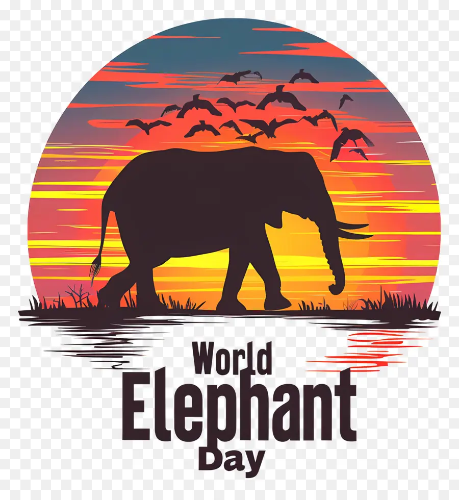 Mundo Elefante Día，La Silueta De Elefante PNG