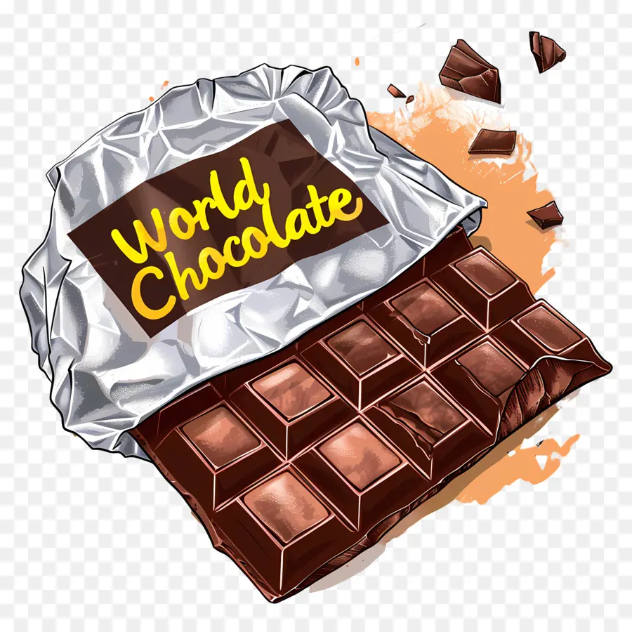 Mundo De Chocolate El Día，Barra De Chocolate PNG