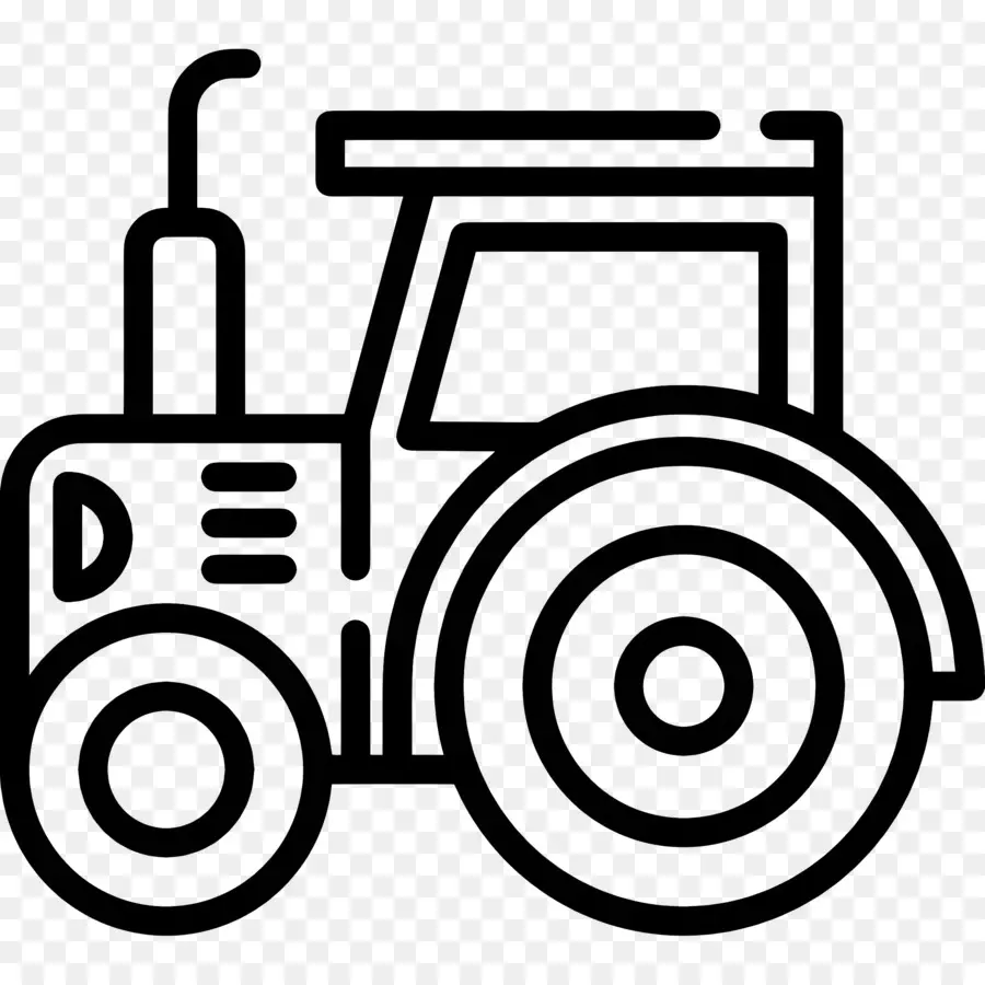 Tractor，Dibujo De Línea PNG