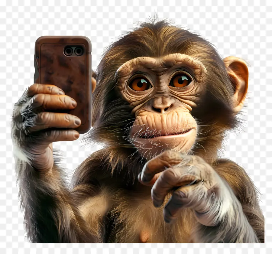 Animal Selfie，Chimpancé PNG