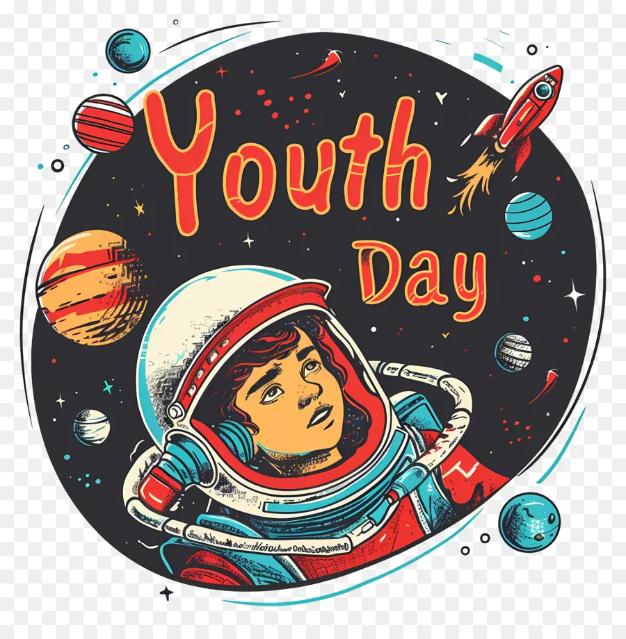 Día Internacional De La Juventud，Astronauta PNG