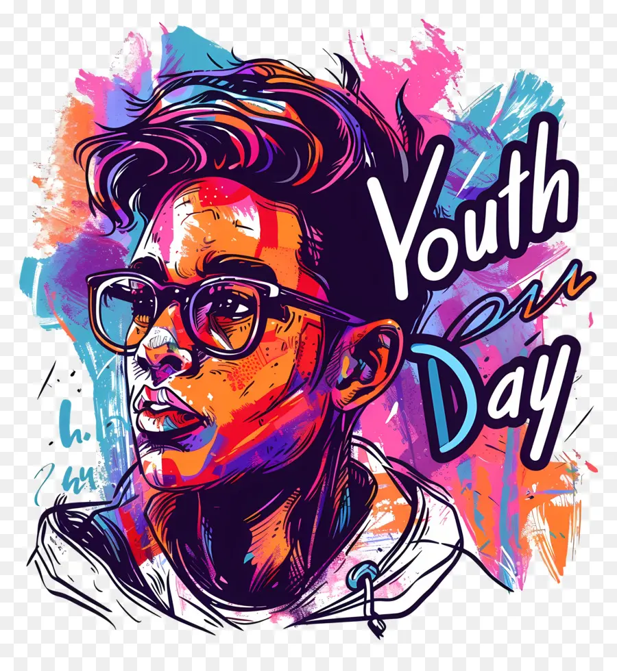 Día Internacional De La Juventud，Pintura Digital PNG