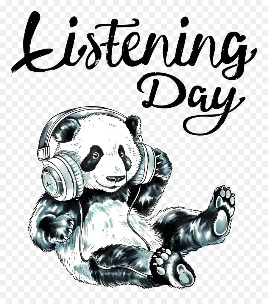 Día Del Mundo De La Escucha，Panda PNG