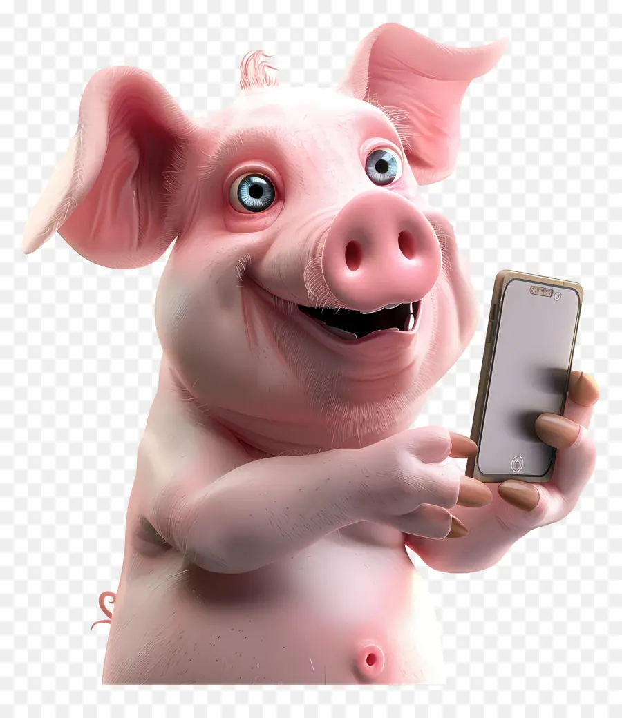 Animal Selfie，De Dibujos Animados De Cerdo PNG