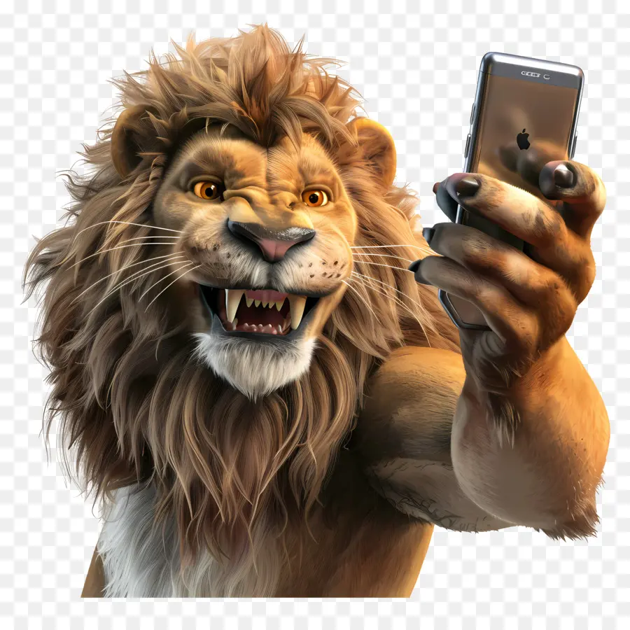 Animal Selfie，León PNG
