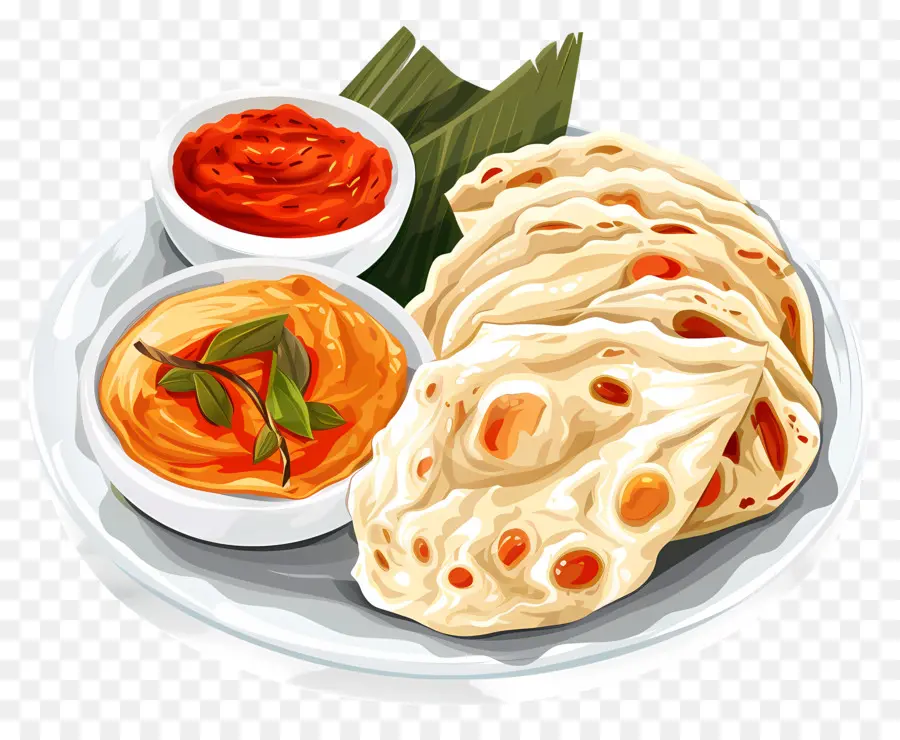 Roti Canaí，Pan Plano PNG