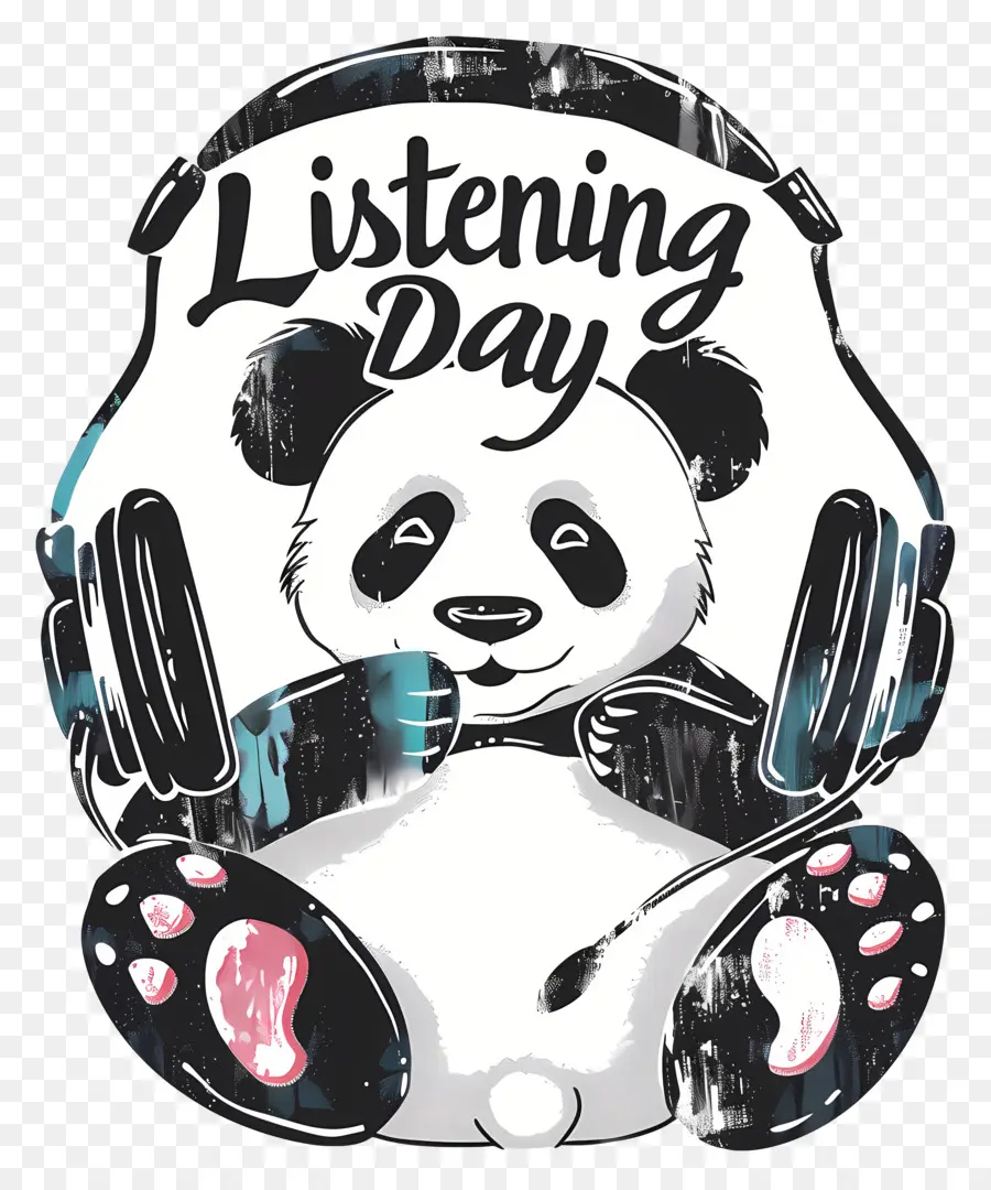 Día Del Mundo De La Escucha，Oso Panda PNG