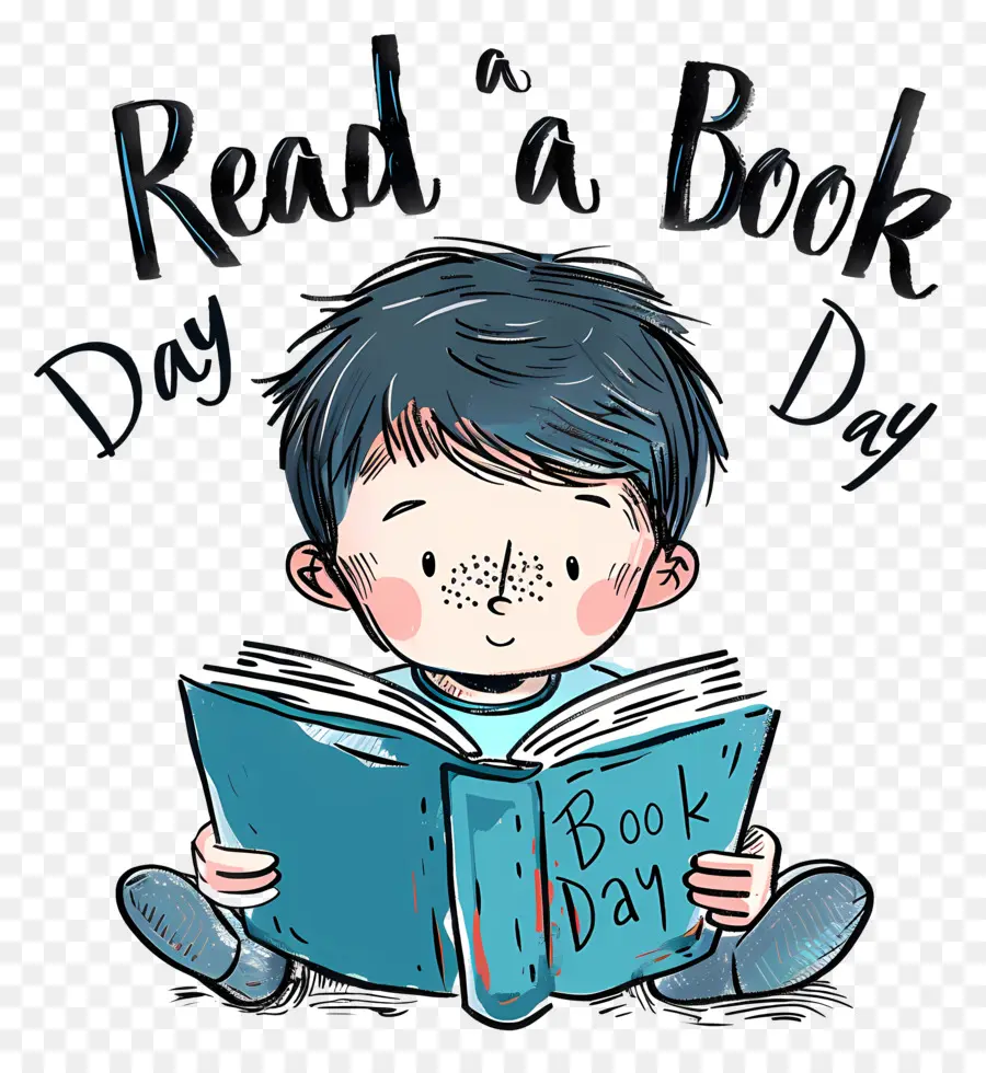Leer Un Libro Día，Niño PNG