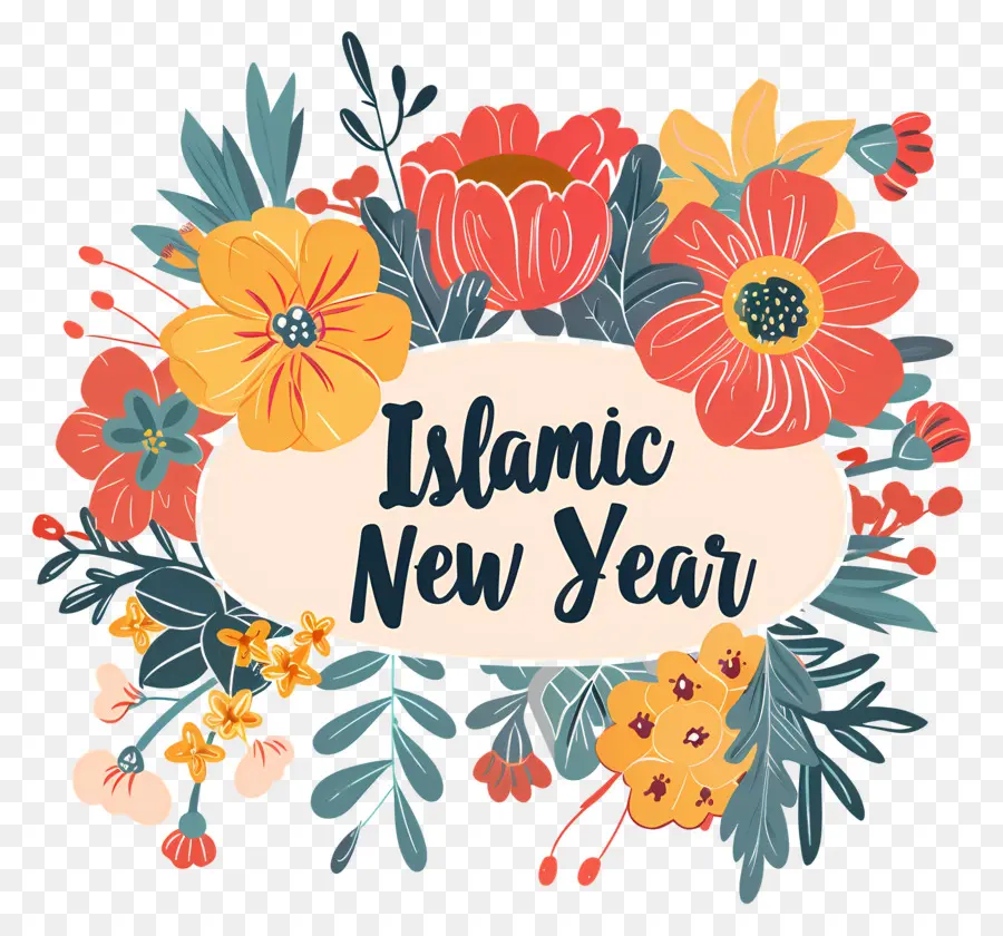 Año Nuevo Islámico，Ramo Floral PNG