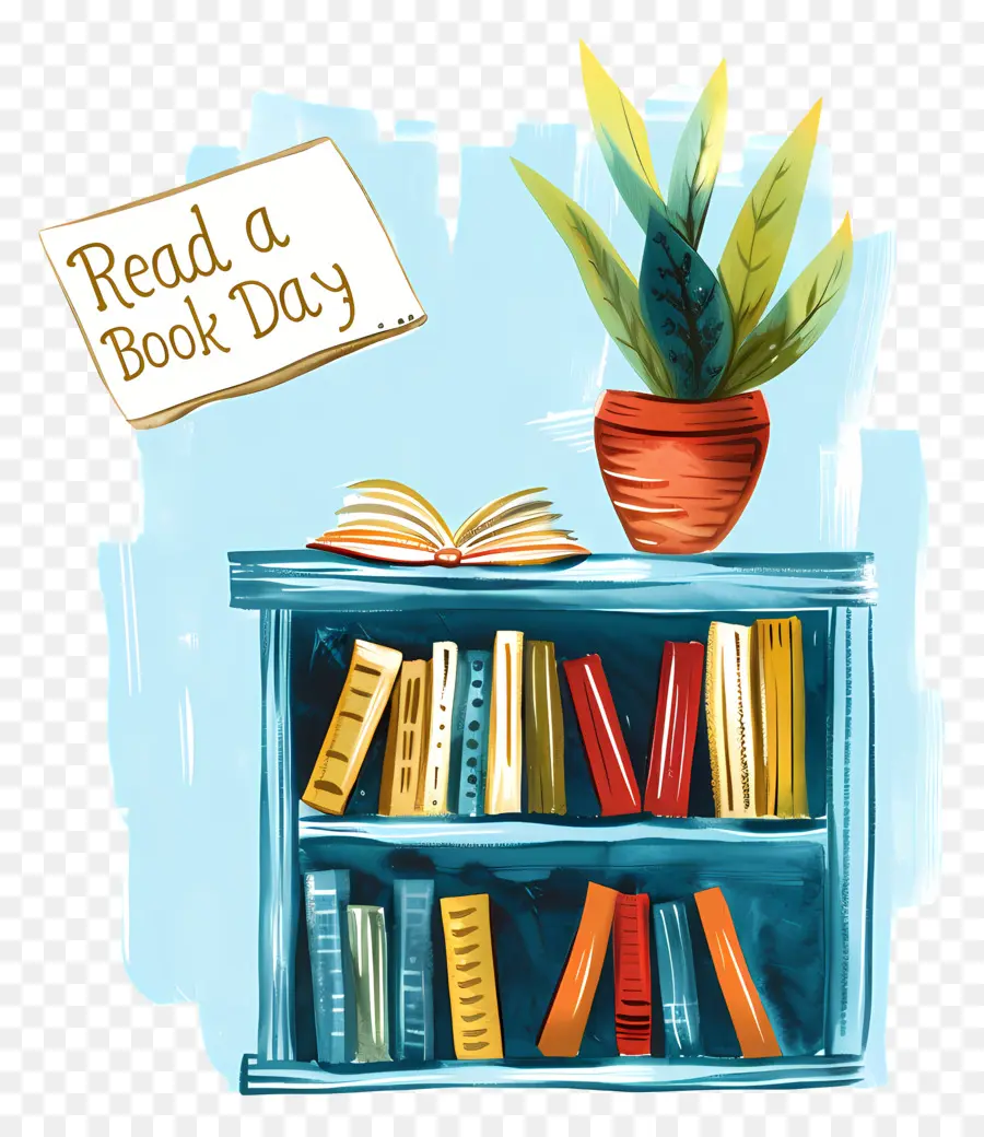 Leer Un Libro Día，Bookshelf PNG