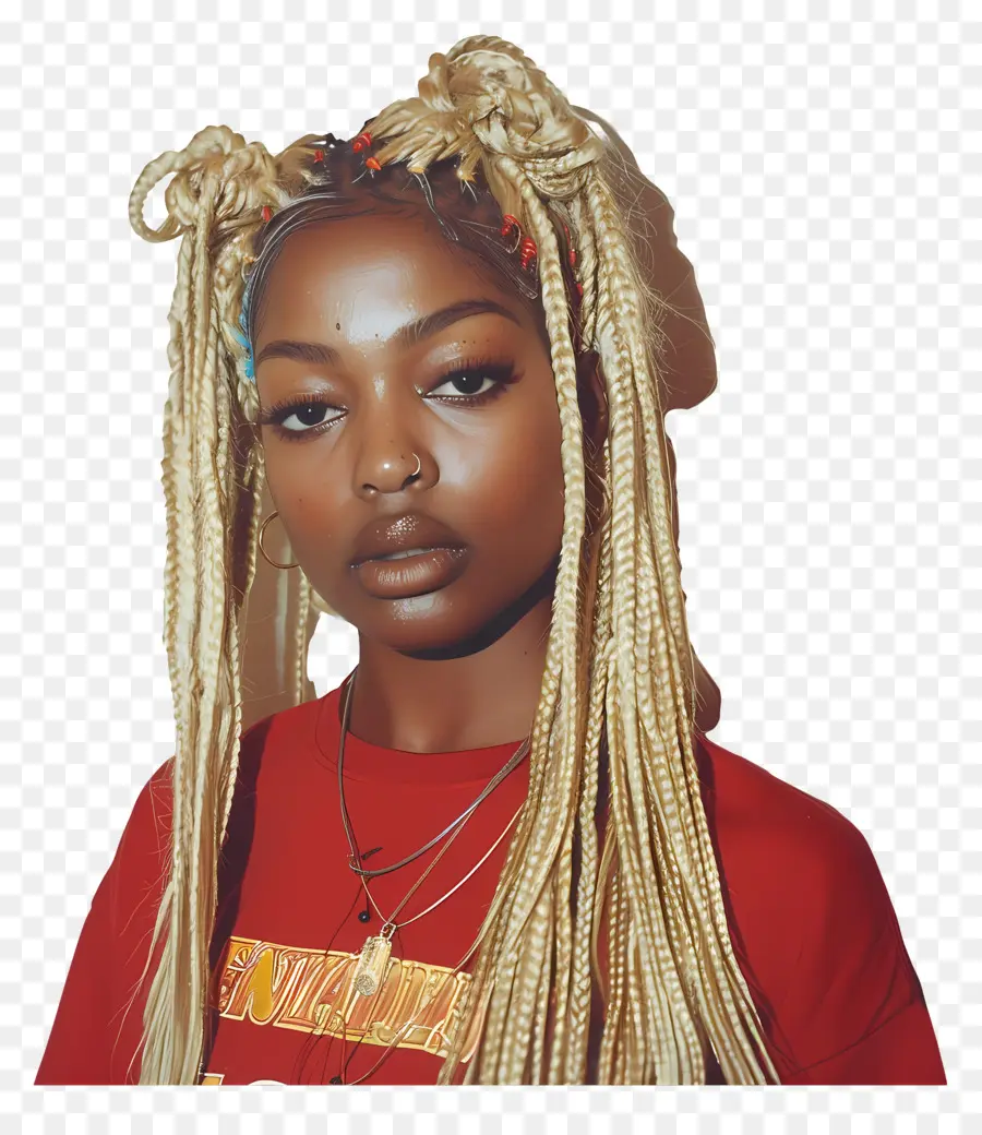 Mujer Africana，Braids PNG
