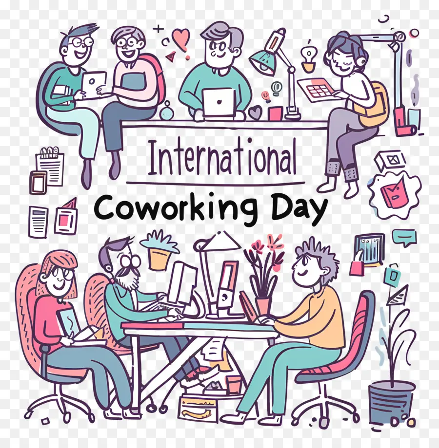 Día Internacional De Coworking，Entorno De Oficina PNG