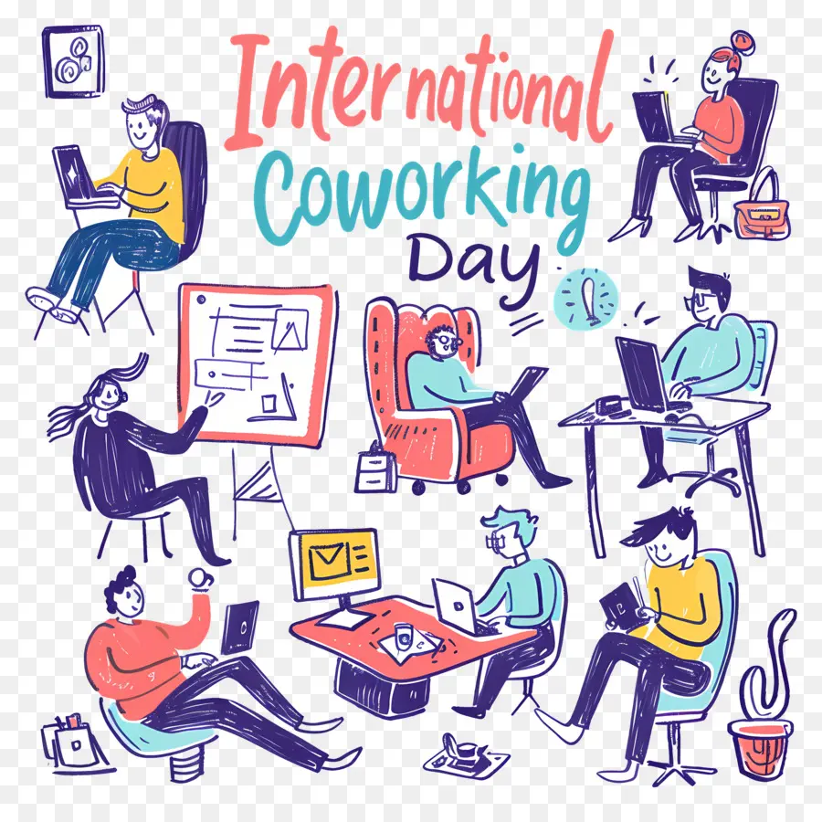 Día Internacional Del Coworking，Cotrabajo PNG