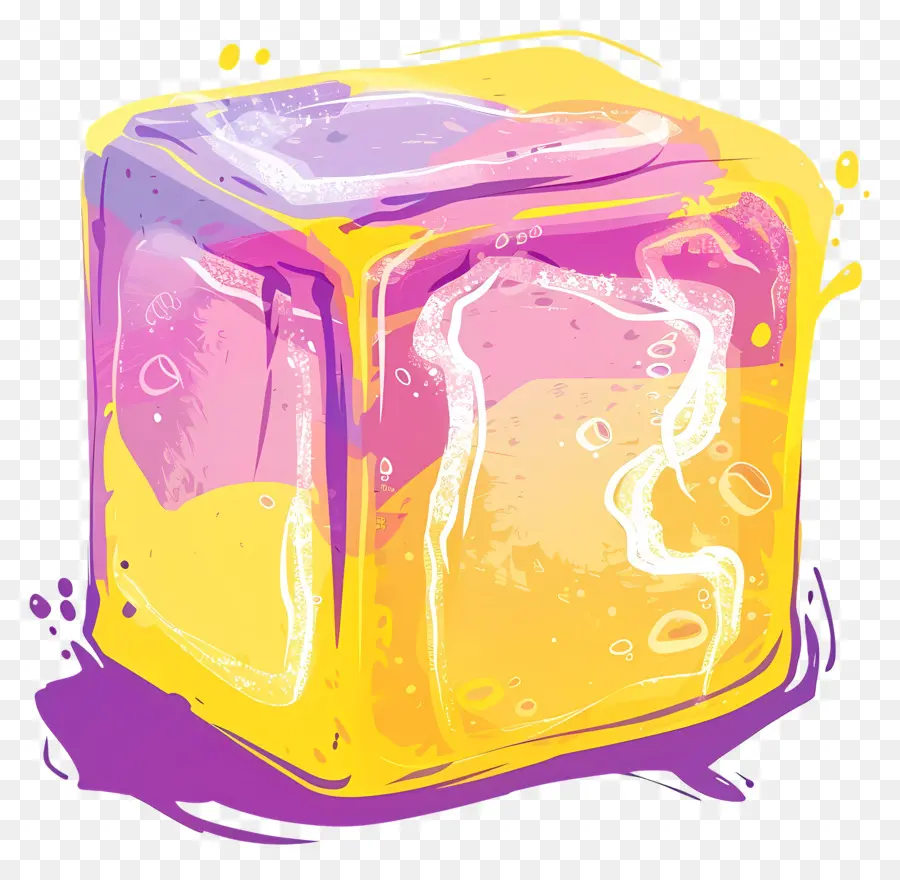 Cubo，Cubo De Hielo Colorido PNG