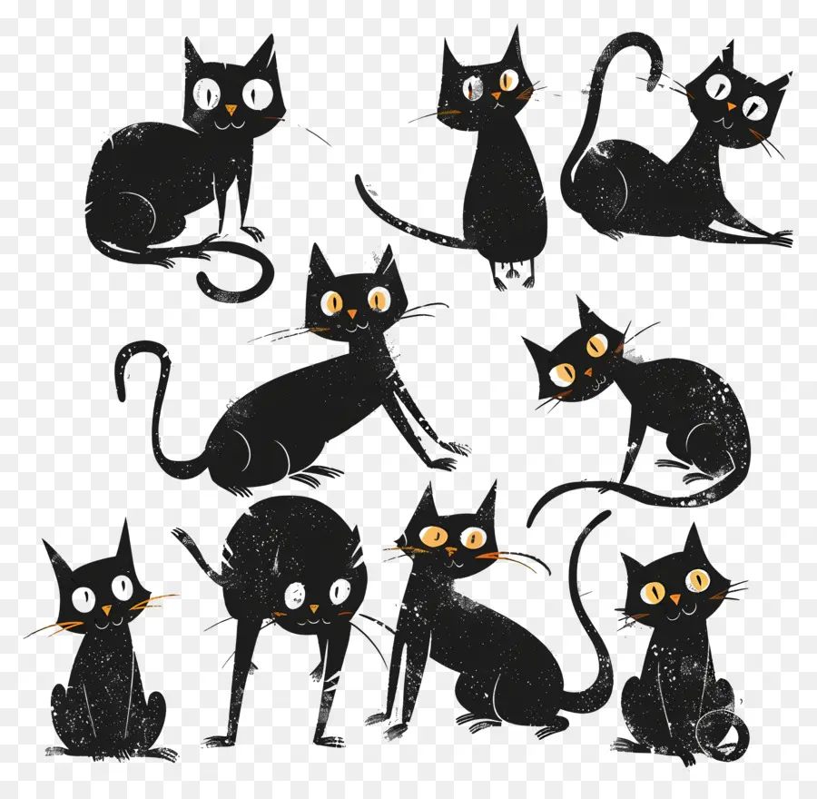 Los Gatos Negros，Los Ojos Amarillos PNG