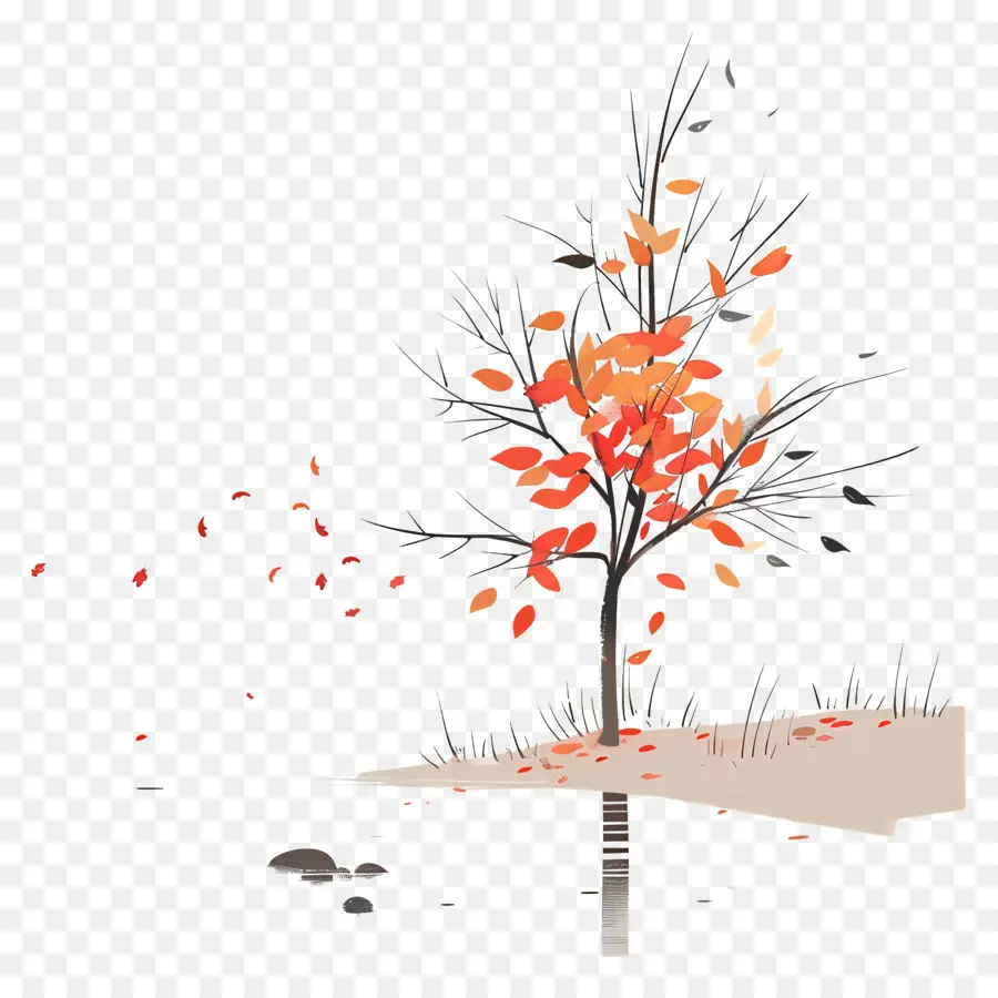 Otoño Frío，Árbol PNG