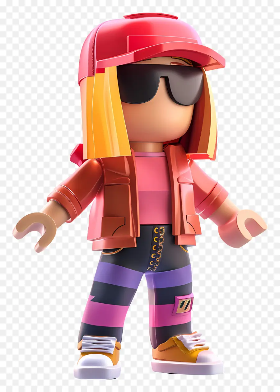 Chica Roblox，Personaje Genial Con Gorra PNG