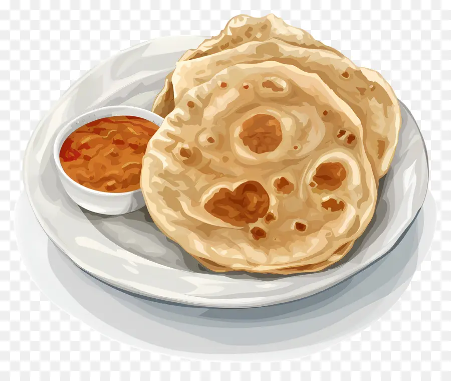 Roti Canai，La Cocina India PNG