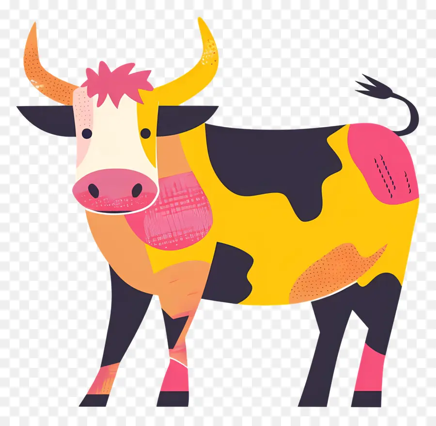 Vaca，Vaca Multicolor PNG