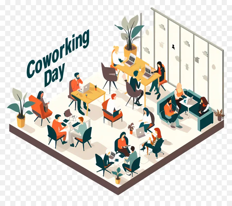 Día Internacional Del Coworking，Espacio De Trabajo Conjunto PNG