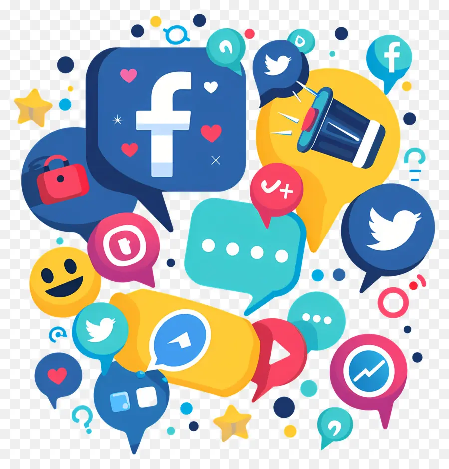 Día De Los Medios Sociales，Iconos De Medios Sociales PNG