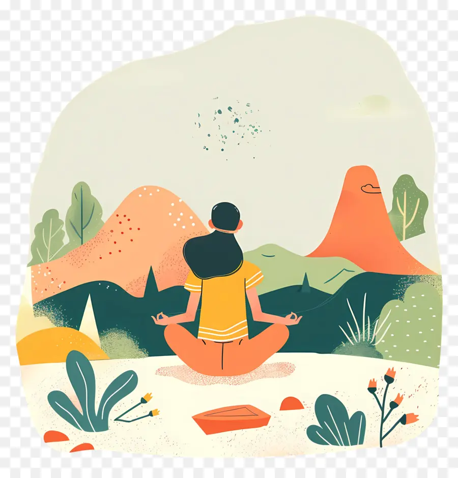 Meditando，Yoga PNG