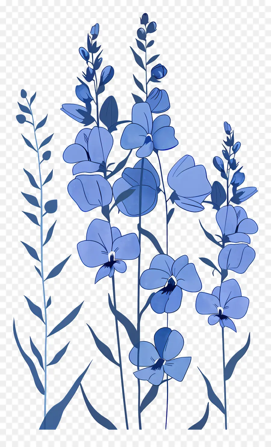 Larkspur，Flores De Color Azul PNG