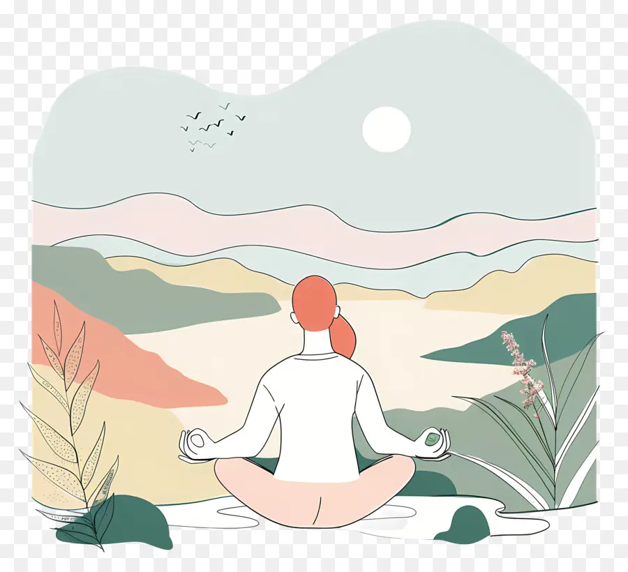 Meditando，Yoga PNG