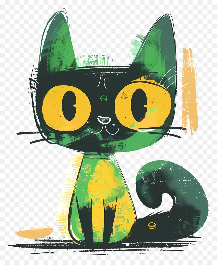 Gato，Gato Verde PNG