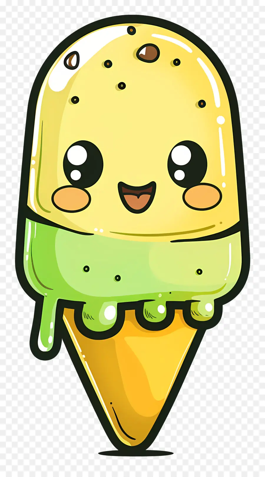 Helado，Lindo Helado De Dibujos Animados PNG