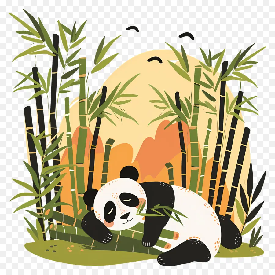 Dormir Panda，Oso Panda PNG