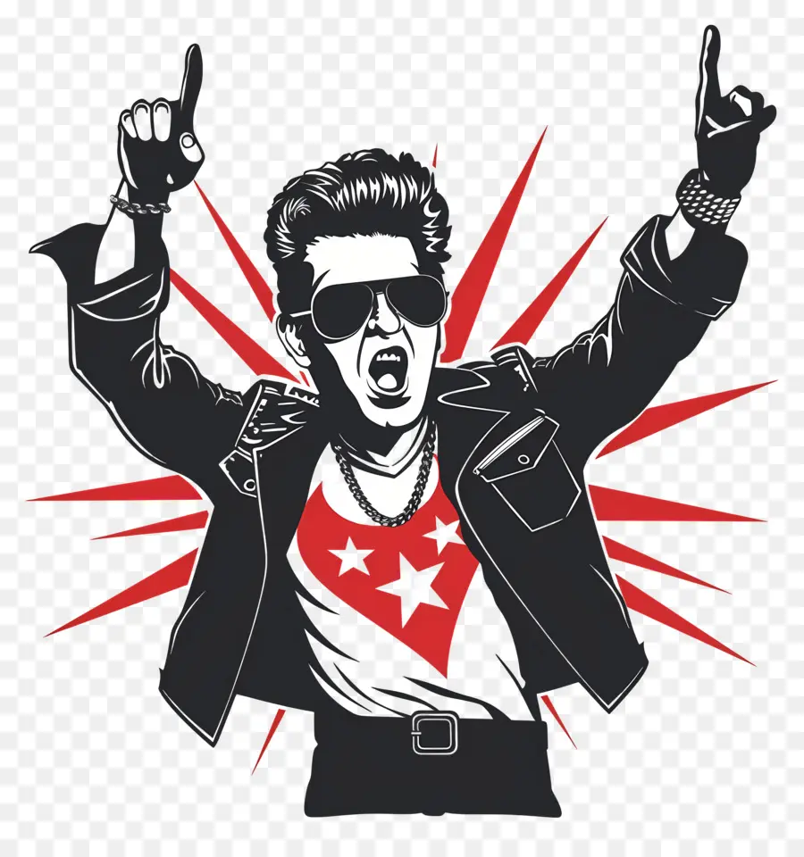 Rock N Roll，Silueta PNG