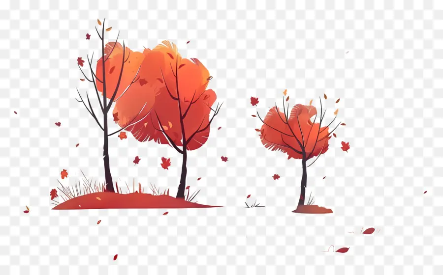 Otoño Frío，Los árboles PNG