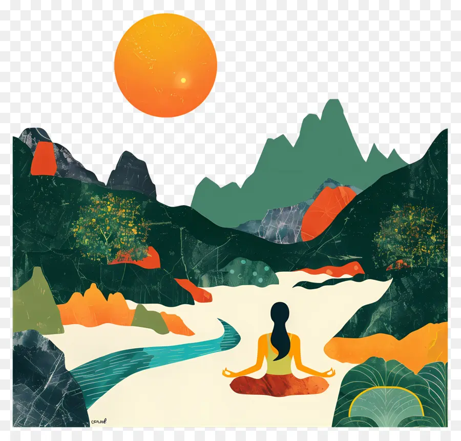 Meditando，Yoga PNG