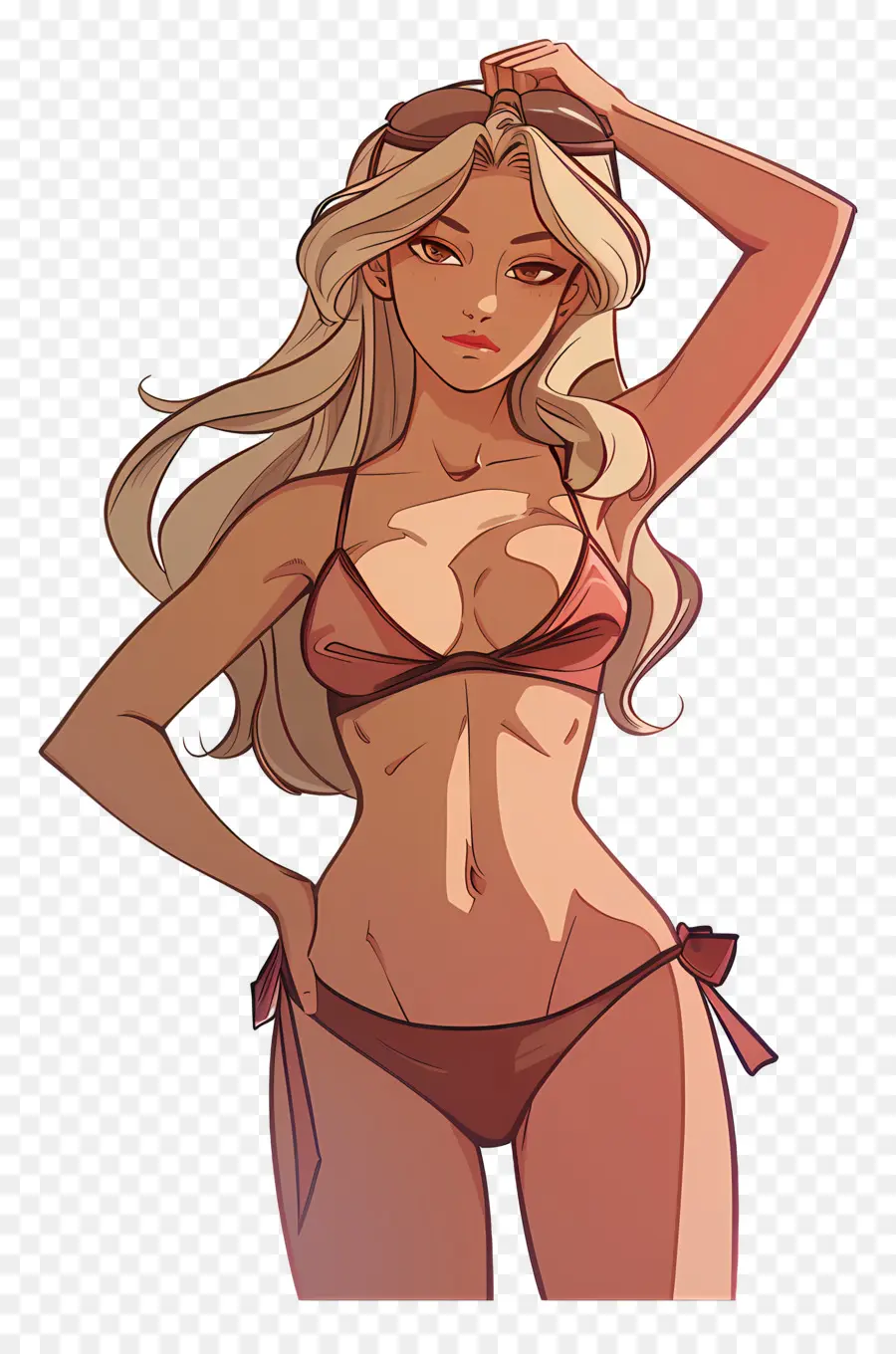 Bikini，De Dibujos Animados De Mujer PNG