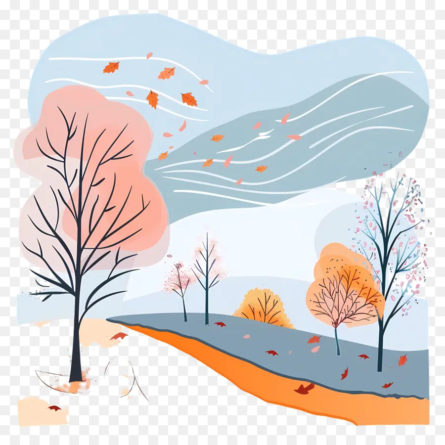 Otoño Frío，Paisaje PNG