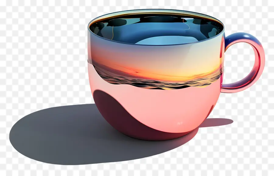 Taza De Café，Rosa De La Copa PNG