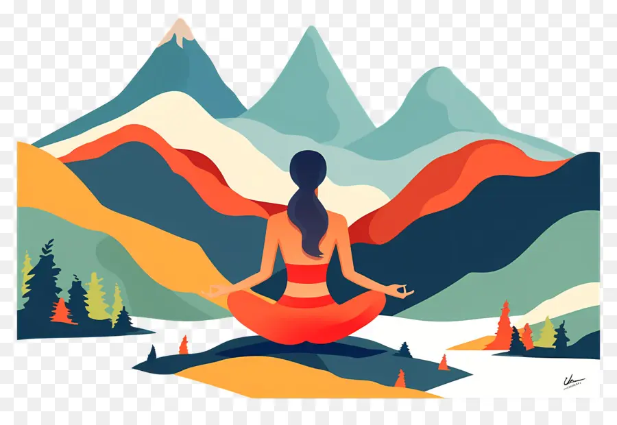 Meditando，Yoga PNG