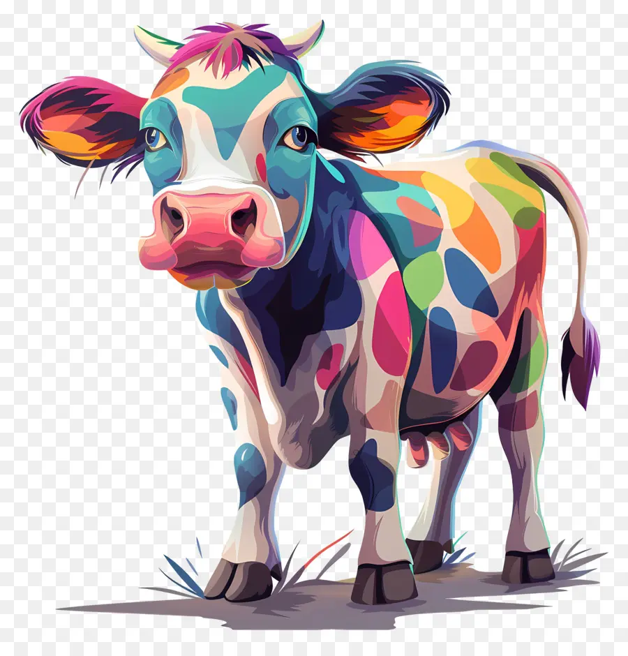 Vaca，Vaca Colorida PNG