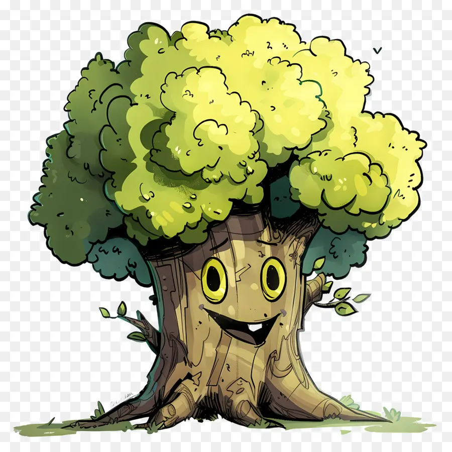 Árbol，Sonrisa PNG