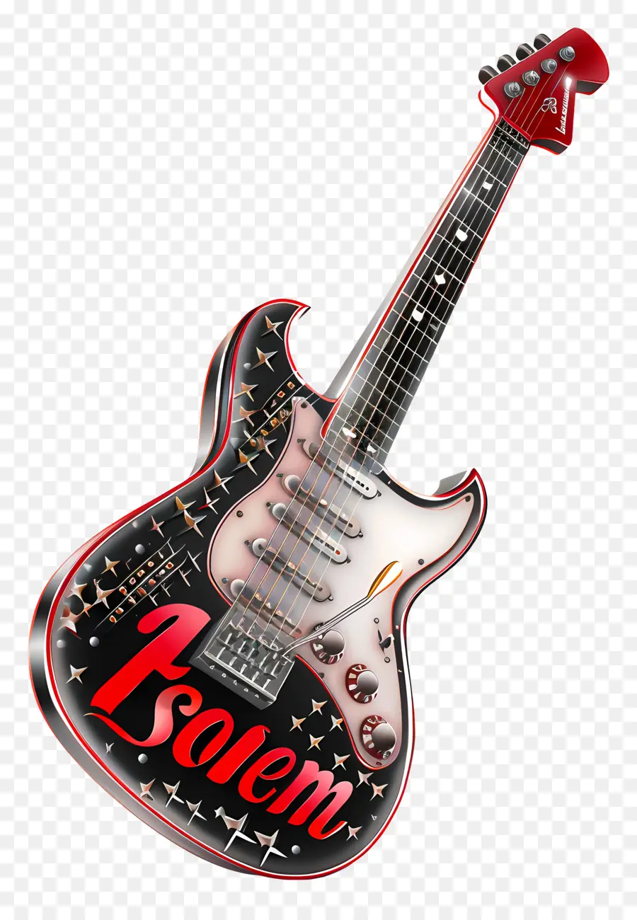 Rock N Roll，Guitarra Cromada PNG