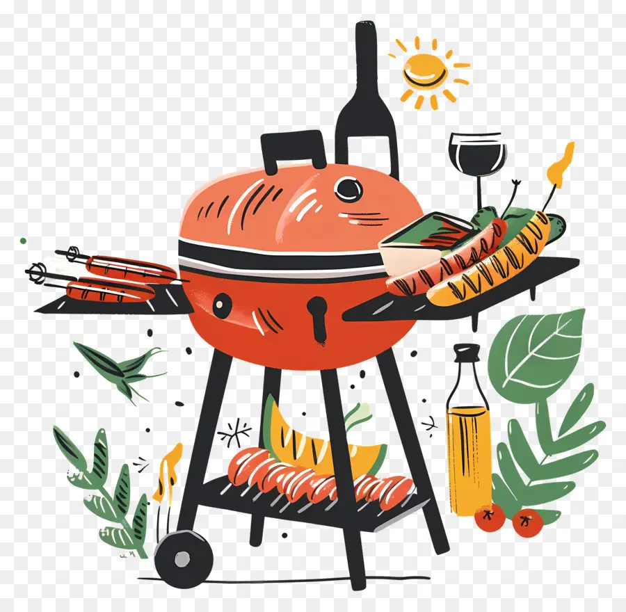 Barbacoa De Verano，Parrilla Al Aire Libre PNG