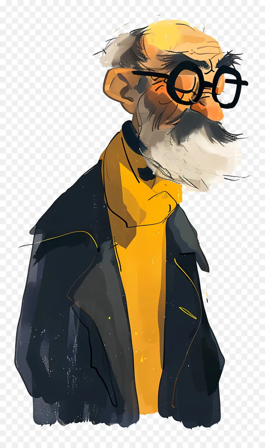 Anciano，Hombre Con Barba PNG