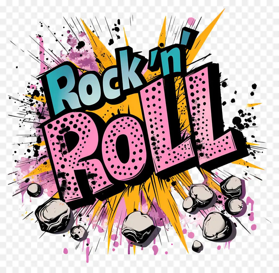 Rock N Roll，Los Colores Neón PNG