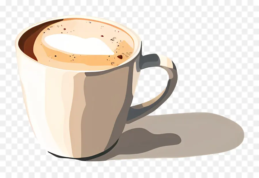 Café Blanco Plano，Coffee Taza PNG