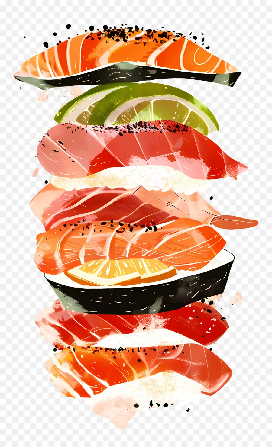 Sashimi，Salmón PNG