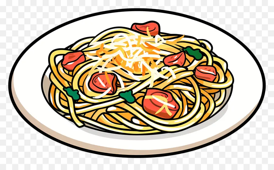 Espaguetis A La Carbonara，La Pasta PNG