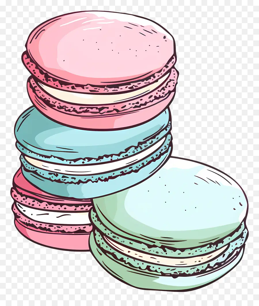 Macarons，Postres PNG