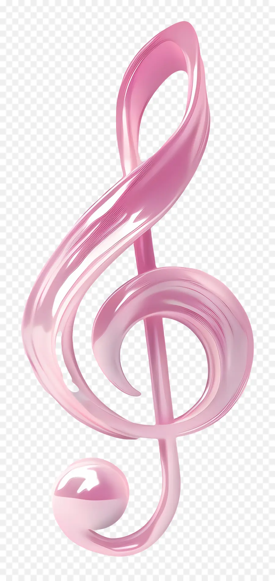 Nota Musical，Clave De Sol Rosa PNG