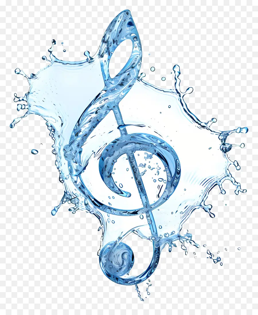 Nota Musical，Clave De Sol De Agua PNG